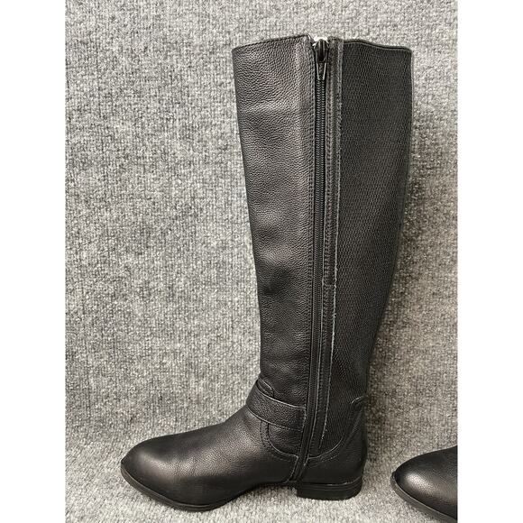 Alex Marie Black Leather Knee High Stretch Riding Boots Women's 6.5 - Picture 3 of 11